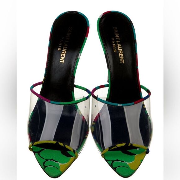 Saint Laurent printed PVC Heels - Picture 2 of 5